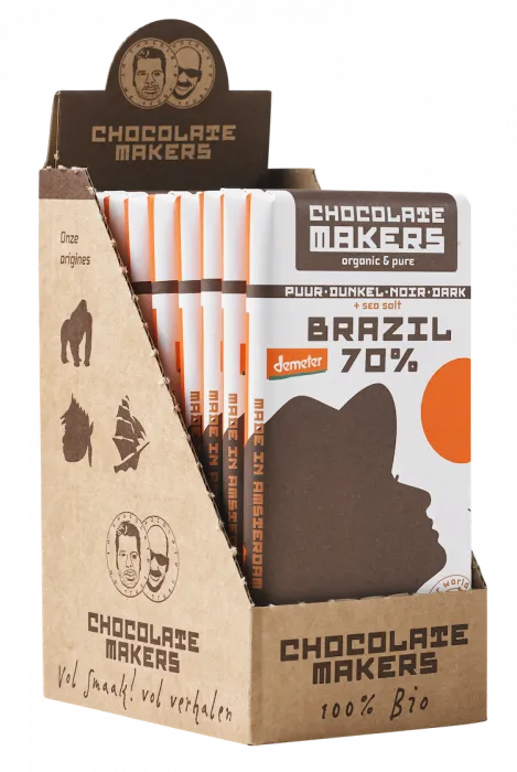 Chocolatemakers tengeri sós braziliai 70%-os Demeter étcsokoládé