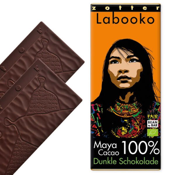 Zotter Labooko Maya 100%-os kézműves étcsokoládé Belize-i kakaóból